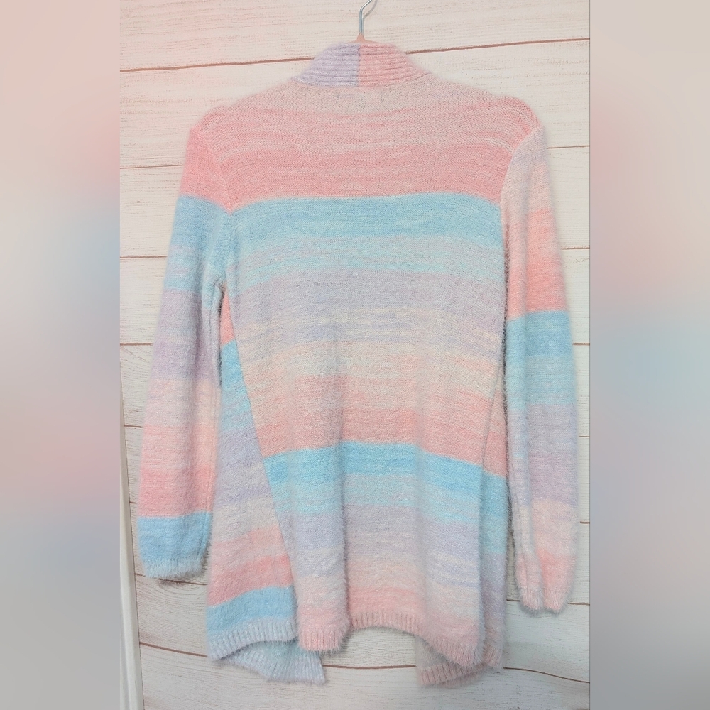Rare 😲 Papa Vancouver Canada Cotton Candy 🍭 Striped Cardigan Size Medium - Picture 2 of 6